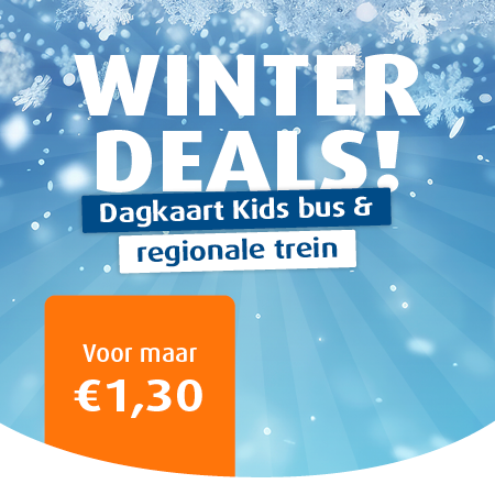 Dagkaart kids bus en trein 1,30